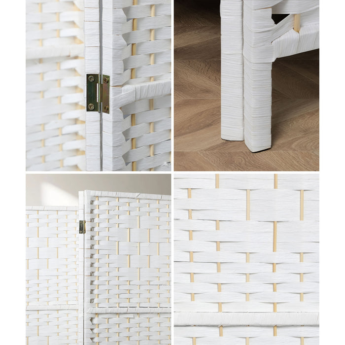 4 / 6 / 8 Panel Room Divider Privacy Screen Dividers Woven Wood Fold Stand