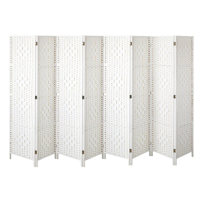 4 / 6 / 8 Panel Room Divider Privacy Screen Dividers Woven Wood Fold Stand