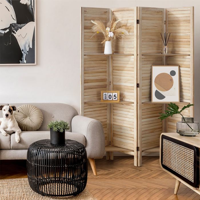 4 / 6 / 8 Panel Room Divider Privacy Screen Partition Timber Wooden Fold