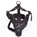 Real Leather Dog Harness with Center Metal Ring