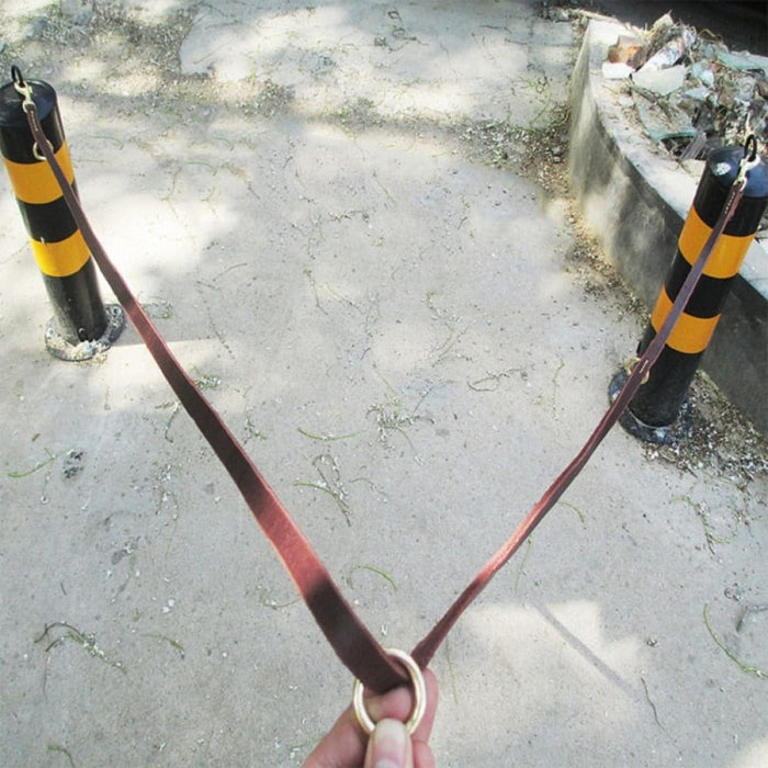 Real Leather Dog Leash And Tied Rope