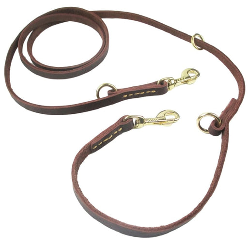 Real Leather Dog Leash And Tied Rope