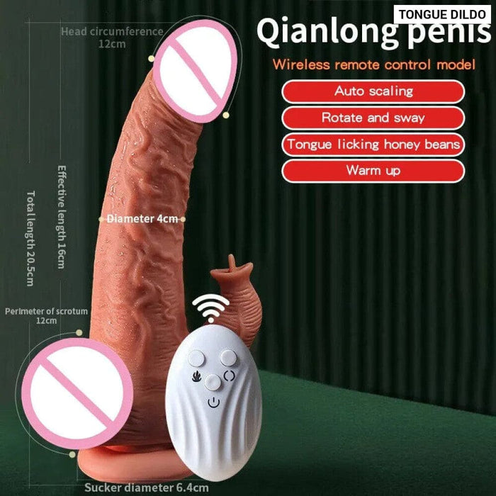 Realistic Telescopic Vibrator with Female Stimulator