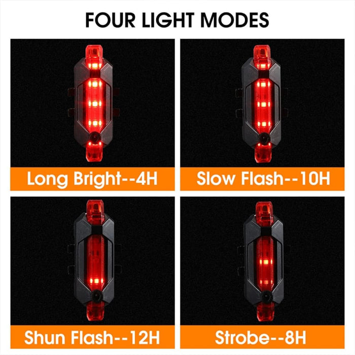 Usb Rechargeable 4 Mode Bicycle Taillight
