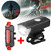 Usb Rechargeable Bike Light Set Front with Taillight Easy