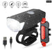 Usb Rechargeable Bike Light Set Front with Taillight Easy