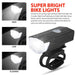 Usb Rechargeable Bike Light Set Front with Taillight Easy