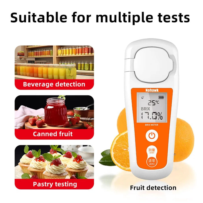 Rechargeable Brix Meter for Measuring Liquid Sugar Content