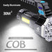 Rechargeable Led Flashlights 7led Camping Torch with Cob