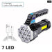 Rechargeable Led Flashlights 7led Camping Torch with Cob