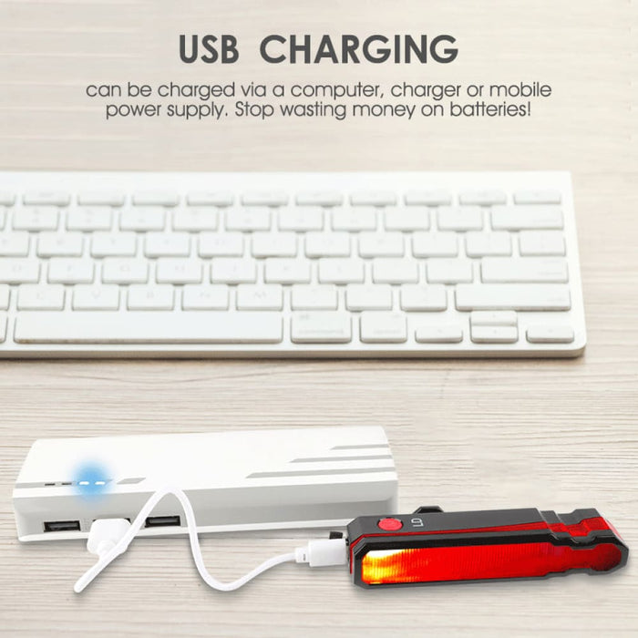 Usb Rechargeable Laser Bicycle Taillight