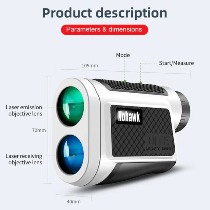 Rechargeable Laser Rangefinder for Golf and Hunting
