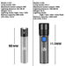 Rechargeable Led Flashlight 1200mah Battery Waterproof