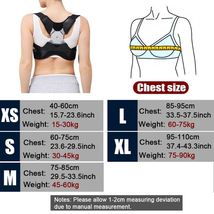 Rechargeable Posture Corrector Back Shoulder Neck Support