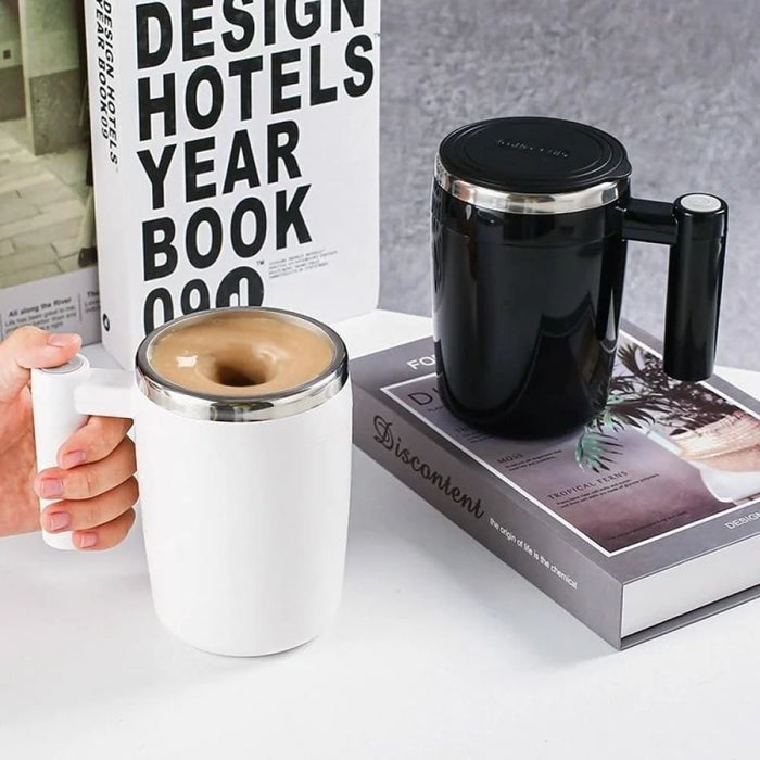 Rechargeable Self Stirring Milk Cup for on the Go Drinks