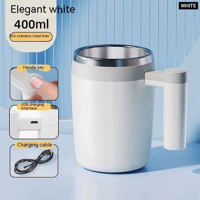 Rechargeable Self Stirring Milk Cup for on the Go Drinks
