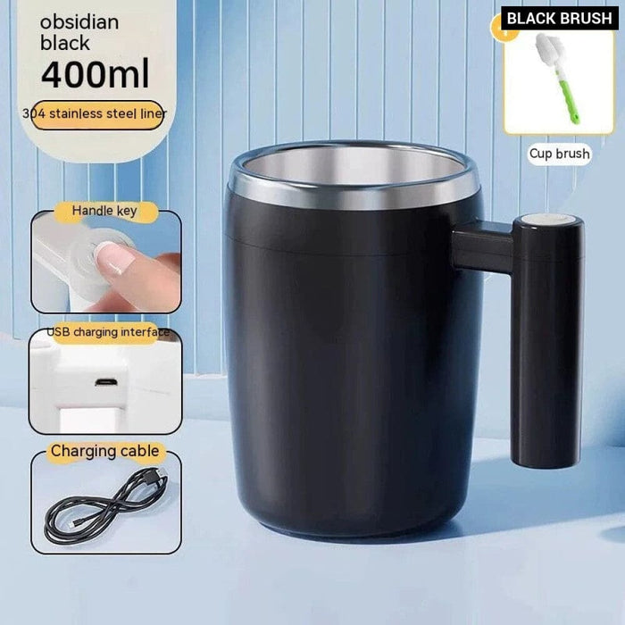 Rechargeable Self Stirring Milk Cup for on the Go Drinks