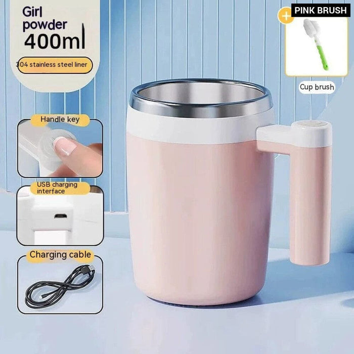 Rechargeable Self Stirring Milk Cup for on the Go Drinks