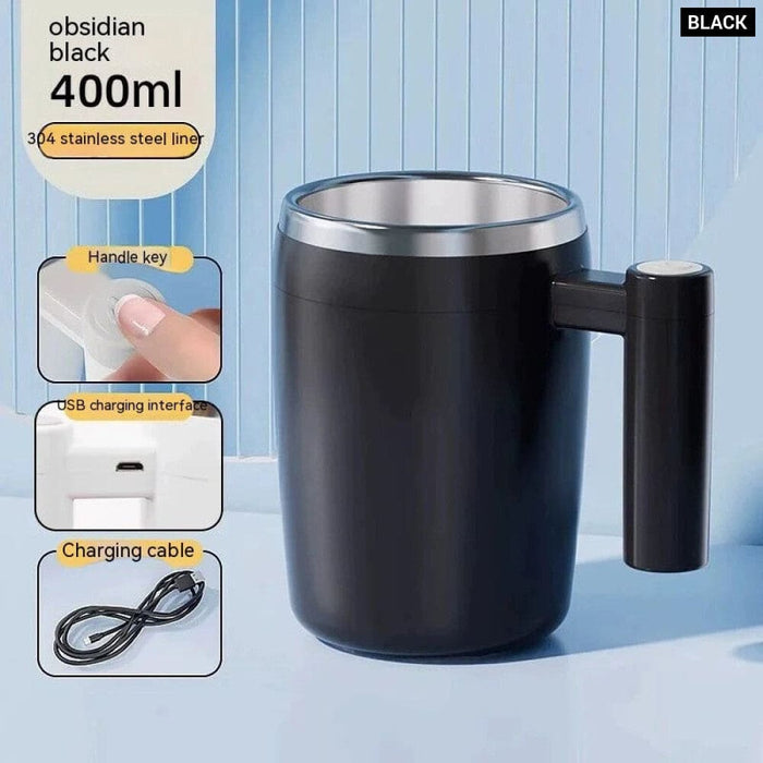 Rechargeable Self Stirring Milk Cup for on the Go Drinks