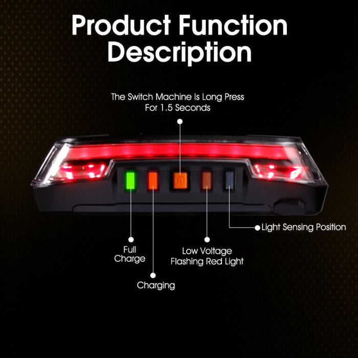 Usb Rechargeable Smart Bike Taillight