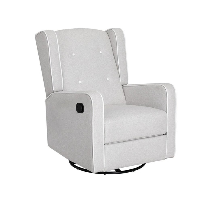 Recliner Armchair 360â° Swivel Grey Fabric