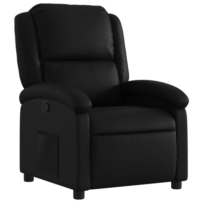 Recliner Chair Black Faux Leather Txbpaaa