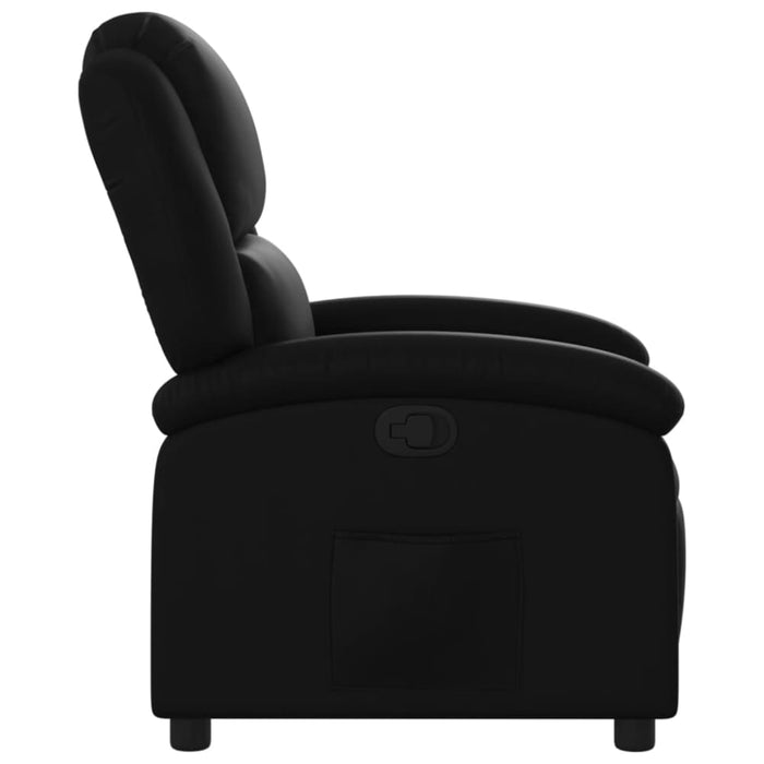 Recliner Chair Black Faux Leather Txbpnkl
