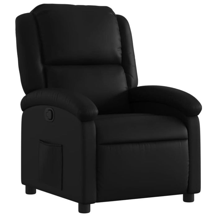 Recliner Chair Black Faux Leather Txbpnkl