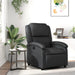 Recliner Chair Black Real Leather Tioink
