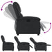 Recliner Chair Black Real Leather Txbpkxb