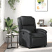 Recliner Chair Black Real Leather Txbpkxb