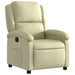 Recliner Chair Cream Real Leather Txbpalk