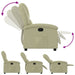 Recliner Chair Cream Real Leather Txbpalk