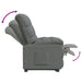 Recliner Chair Dark Grey Fabric Taxixx