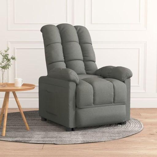 Recliner Chair Dark Grey Fabric Taxixx