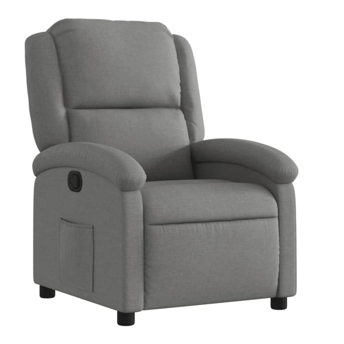 Recliner Chair Dark Grey Fabric Tioipx