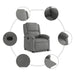 Recliner Chair Dark Grey Fabric Tioipx