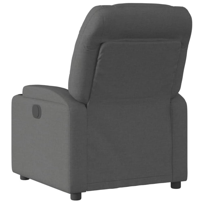 Recliner Chair Dark Grey Fabric Tixaax