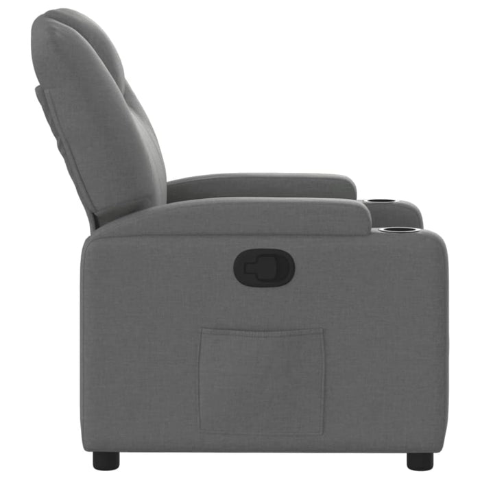 Recliner Chair Dark Grey Fabric Tixtll