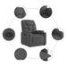 Recliner Chair Dark Grey Fabric Txbplbk