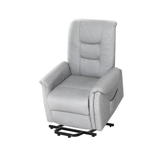 Recliner Chair Lift Assist Grey Leather