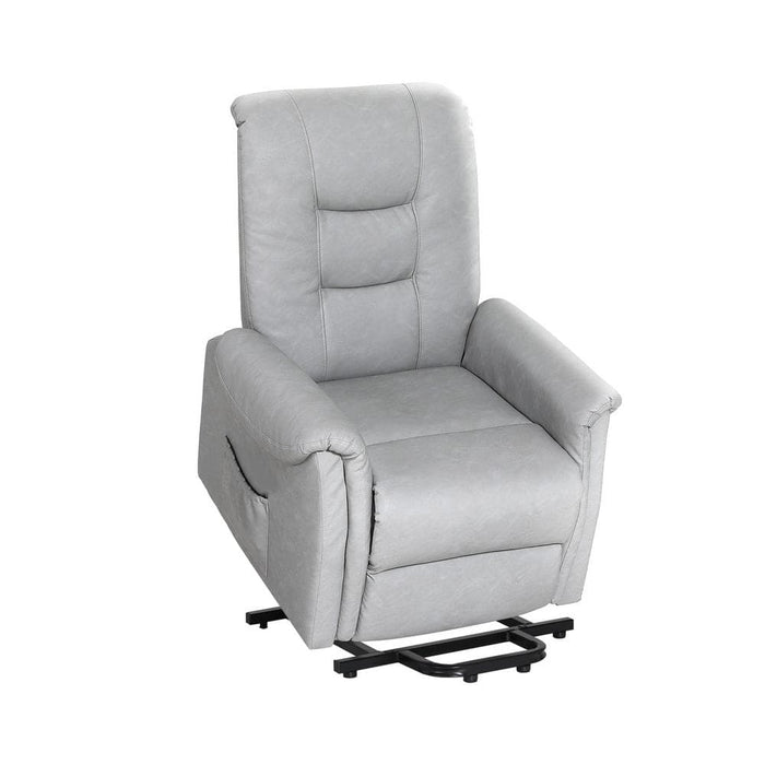 Recliner Chair Lift Assist Grey Leather