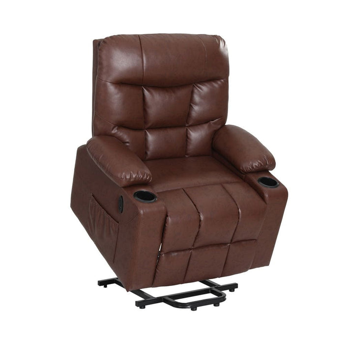 Recliner Chair Lift Assist Heated Massage Leather Claude
