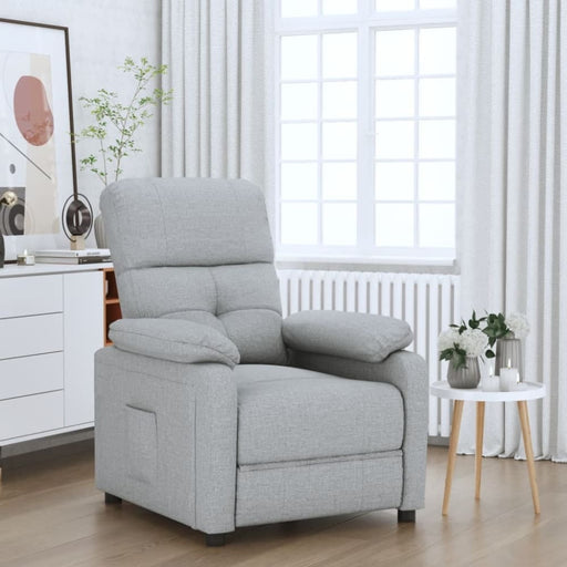 Recliner Chair Light Grey Fabric Tanxip