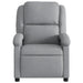 Recliner Chair Light Grey Fabric Tioipo