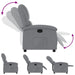 Recliner Chair Light Grey Fabric Tioipo