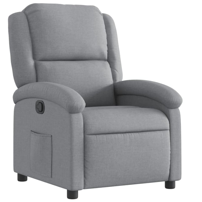 Recliner Chair Light Grey Fabric Tioipo