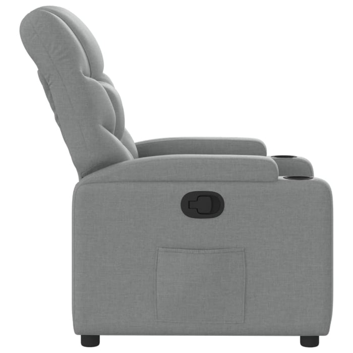 Recliner Chair Light Grey Fabric Tixaao