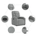 Recliner Chair Light Grey Fabric Tixaao