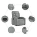 Recliner Chair Light Grey Fabric Txbplbn